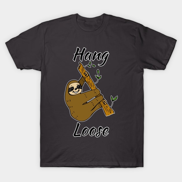 Hang Loose Sloth T-Shirt by headrubble